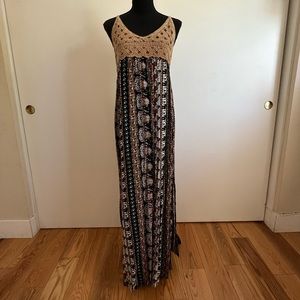 Long boho style sundress.